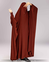 Abaya Modeste Intégrale avec Hijab Intégré en Jersey Grande Taille – Robe de Prière Musulmane Traditionnelle