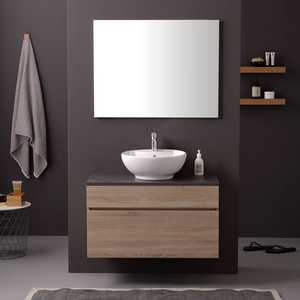 Mueble de Baño de 90 cm con Encimera de Pizarra para Lavabo de Sobremesa, Conjuntos de Baño Premium para Shanghái - Product Image 1