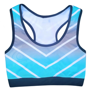 Sujetador deportivo sencillo transpirable de la mejor calidad, hecho en Pakistán, Spandex/nailon, soporte medio, ropa de gimnasio para mujer - Product Image 1