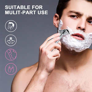 มีดโกนหนวดพับได้สำหรับช่างตัดผมมืออาชีพด้ามจับทำจากไม้พรีเมี่ยมมีดโกนขอบตรงทำจากสแตนเลสมีดโกนปลอดภัย - Product Image 2