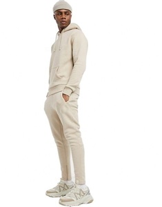 NOUVEAU Survêtement d'hiver personnalisé pour homme, doublure polaire respirante, matière éponge écologique, fermeture éclair sur le devant, gris bleu, logo imprimé numérique - Product Image 4