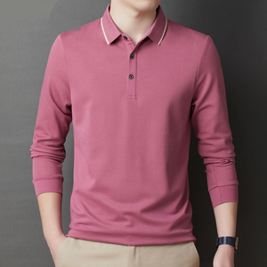 Camisas Polo Bordadas Casuales para Hombre, de Algodón, Tejido de Punto, Antiarrugas, Manga Larga, Precio Competitivo, Directo de Fábrica - Product Image 6