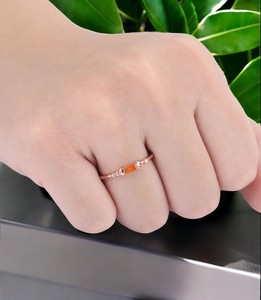 Baguette Cut Golden Sunstone Ring Diseño clásico 925 Sterling Silver Gold Filled Women Girl Compromiso Anillos de boda - Product Image 6