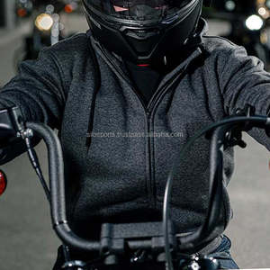 Motocicleta para hombre Meta Aramid Lined Armor Hoodies azul para hombre Motocicleta y Auto Racing Wear - Product Image 2