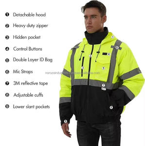 Veste chauffante rechargeable pour l'hiver, veste chauffante thermique USB pour l'hiver, vêtements chauffants à haute visibilité pour la sécurité - Product Image 6