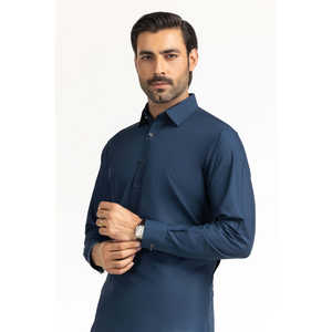 เสื้อเชิ้ต SK-STY25-012 สำหรับตัดเย็บชุดสูท ผ้าป๊อปลิน ย้อมสีพื้น - Product Image 1