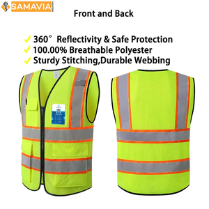 เสื้อกั๊กทำงาน5มิติสำหรับผู้ชายเสื้อกั๊กอเนกประสงค์แบบมีกระเป๋าทนทานสำหรับกลางแจ้งและอุตสาหกรรม - Product Image 4