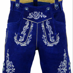 Pantalones Cortos Bávaros de Cuero Lederhosen para el Oktoberfest, Tradicionales Alemanes - Product Image 1