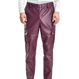 กางเกงหนังผู้ชายขายส่ง MOQ ต่ำ ผลิตตามสั่ง ดีไซน์ล่าสุด ล้างทำสี สำหรับขายออนไลน์ - Product Image 3