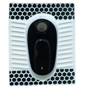 Orissa กระทะนั่งยองๆทำจากเซรามิกสีดำและสีขาวมีศิลปะทันสมัยได้รับแรงบันดาลใจจากการออกแบบสำหรับห้องน้ำสไตล์เอเชีย - Product Image 1