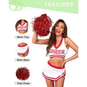 ยูนิฟอร์มเชียร์ลีดเดอร์ของผู้หญิงชุดเชียร์ลีดเดอร์แขนกุดแบบใส่กลับด้านได้ - Product Image 2
