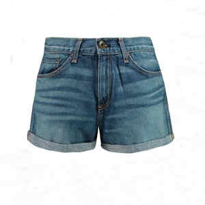 Shorts pour femmes Jean Shorts été femmes Hot Shorts taille haute couleur unie femme maigre déchiré ajusté Denim coton - Product Image 3