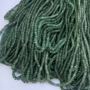 2mm 4mm Natural Green Emerald Stone Smooth Rondelle Beads Strands <b>String</b> Precious Stones for Jewelry Making Necklace <b>Bracelet</b> - Product Image 4