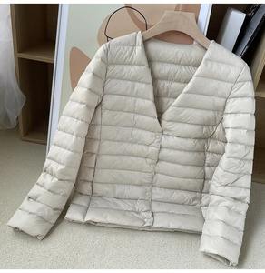 Parkas cálidas de Invierno para mujer, chaqueta acolchada de manga larga con capucha delgada de longitud media de Color sólido, abrigos con cremallera - Product Image 5