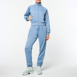 Ensemble de survêtement pour femme, veste à col roulé, couleur denim délavée, ensemble de survêtement pour femme, vêtements de sport, 2026 - Product Image 2