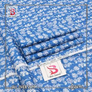 Bin Saeed Original Impreso 2PC Colección Tela Impreso Césped Camisa pantalón Precio razonable Hermosos colores y diseños - Product Image 2