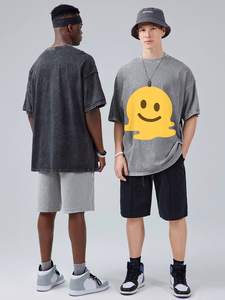 T-shirts personnalisés délavés à l'acide, effet vieilli, vintage, pour votre propre marque, en coton épais 100% - Product Image 5