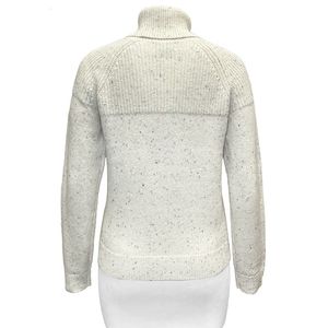 Pull à col roulé pour femme FW23, manches longues, logo personnalisé, tricot côtelé épais 5GG, respirant, devant en coton acrylique - Product Image 2