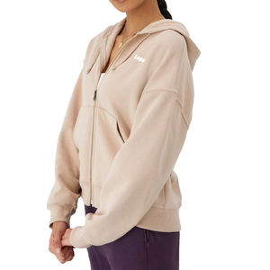 เสื้อฮู้ดซิปแบบมีซับใน แชมเปญฟรอสต์ รุ่นพาวเวอร์เบลนด์ ผ้าฟลีซ 100% ผ้าฝ้าย ระบายอากาศได้ดี ทรงหลวม ใส่ได้ทั้งชายและหญิง เหมาะสำหรับฤดูหนาว ผลิตตามแบบ OEM เสื้อผ้าฤดูหนาว - Product Image 2