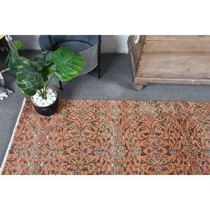 พรมตุรกีโบราณ3.8ft x 8.9ft ผ้าวูลสี่เหลี่ยมผืนผ้า9x12สำหรับห้องนอนลายเย็บปะสไตล์คลาสสิกสีส้มสีเบจ - Product Image 5