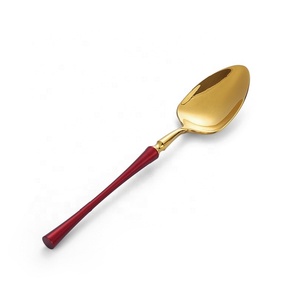 Ensemble de couverts royal de luxe en acier inoxydable couverts de mariage cuillère et fourchette couverts de maison vintage couverts en métal brillant - Product Image 5