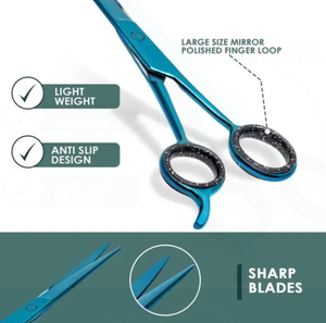 กรรไกรตัดผม6นิ้วเครื่องมือกรรไกรสำหรับตัดผมบางช่างตัดผมร้านทำผม - Product Image 2