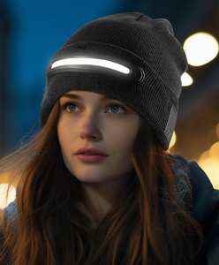 Outdoor Lighting Headlamp LED Beanie <b>Hat</b> With Light Gift for <b>Men</b> Stocking Stuffer Ideas - Product Image 3