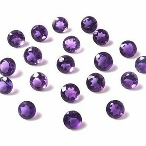 Pierre d'améthyste violette africaine naturelle à facettes de 8mm certifiée AAA en vrac pour la fabrication de bijoux - Product Image 6