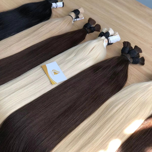 Vente en gros d'extensions de cheveux humains vietnamiens de qualité Remy russe paquets en vrac livraison gratuite modèle de perruque indienne brute prix de gros - Product Image 1