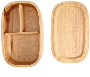 High quality wooden bento box for packaging food, snack and candy - Japanese/ Western style lunch box