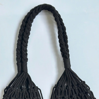 Sacs à bandoulière faits à la main en macramé personnalisés pour femmes sacs à main à fermeture ouverte avec doublure en coton/nylon/tissu pour voyage/shopping