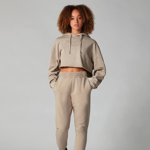 Sweat à capuche court 100% coton délavé à l'acide Taille XS Pull d'hiver en polaire de haute qualité avec ourlet brut et techniques imprimées - Product Image 1