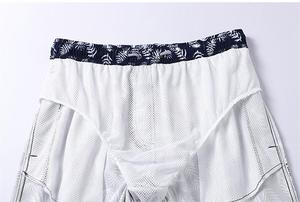 Pantalones cortos de playa ligeros de alta calidad 100% poliéster sublimación que absorbe la humedad pantalones cortos de baño para hombres con forro de malla DDP envío - Product Image 3