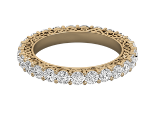 แหวนเพชรผู้หญิงสั่งทำพิเศษ ทอง 14K/18K ดีไซน์คลาสสิก เพชรเลี้ยงในห้องปฏิบัติการ ทรงกลมเจียระไนบริลเลียนท์ รับรองโดย IGI แหวนแต่งงาน - Product Image 6