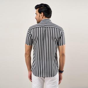 Camisa de Lino de Moda para Hombre, Verano, Manga Larga, 100% Algodón, Corte Regular, Transpirable, a Rayas - Product Image 4