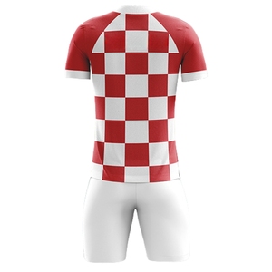 Maillot de football personnalisé par sublimation 100% polyester respirant écologique séchage rapide col rond manches courtes unisexe adulte équipe - Product Image 3