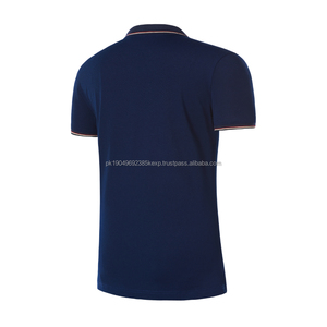 เสื้อโปโลผ้าฝ้ายระบายอากาศสำหรับผู้ชายพิมพ์ลายเองได้ผ้านิ่มพิมพ์โลโก้ได้แบบเรียบๆ - Product Image 5