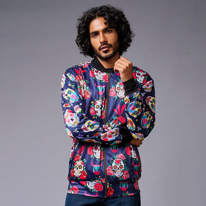 เสื้อแจ็กเก็ตบอมเบอร์สำหรับผู้ชายผ้าแคนวาสสำหรับผู้ชายผ้าโพลีเอสเตอร์แบบสตรีทใส่กลับด้านได้100% ออกแบบได้ตามที่ต้องการ - Product Image 2