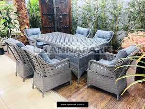 Juego de muebles de jardín de ratán de alta calidad, mesa de comedor al aire libre, sillas para Patio, terraza, Hotel, restaurante, Villa para uso en el parque - Product Image 3