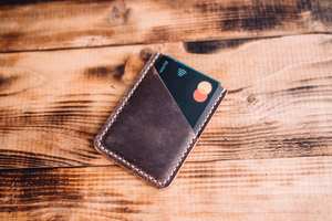 Estuche para tarjetas de cuero genuino con logotipo personalizado clásico, billetera delgada, tarjetero de identificación bancaria de negocios para mujer, 2017 - Product Image 5