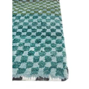 Alfombra Freedom Manchaha de Lana y Seda de Bambú con Patrón Geométrico Azul, Anudada a Mano, para Decoración de Sala de Estar - Les-1751 - Product Image 4