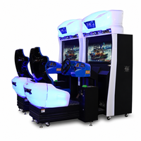 Machine de jeu de course à monnayeur, simulateur de conduite de voiture d'arcade avec siège baquet pour centre de jeux d'amusement