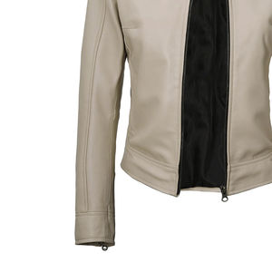 แจ็คเก็ตหนังมาตรฐานสำหรับผู้หญิง ระบายอากาศได้ดี สไตล์ไม่ซ้ำใคร ซิปด้านหน้า คอตั้ง แขนยาว ลุคสบายๆ มีกระเป๋าข้าง - Product Image 5