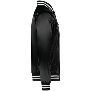 2025 pas cher prix personnalisé brillant soie Satin Bomber veste pour hommes Snap Front Baseball Design hommes vestes - Product Image 3
