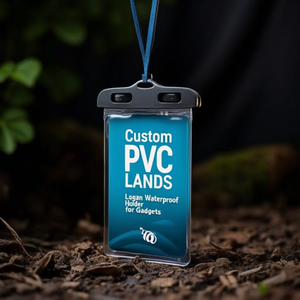 Cordons personnalisés en PVC Logan, étui étanche pour gadgets - Product Image 3
