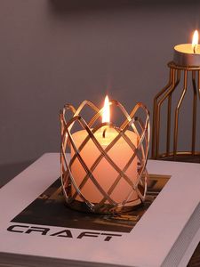 Luxury Metal Tea <b>Light</b> Holder Set of 2 for Home Decoration Scented Candles for Living Room Decor Made of Metal - Product Image 2