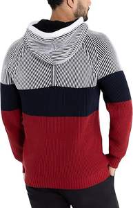 Colección Otoño Invierno 2024, jerséis con Capucha de punto 3D transpirables a la moda informal para hombre, manga larga, colores sólidos, anticontracción - Product Image 2