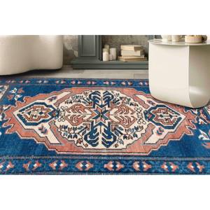 <b>Navy</b> <b>Blue</b> Kilim <b>Rug</b>: Geometric 3D Printed Indoor <b>Rug</b>,With Pile Soft <b>Rug</b> - Product Image 2
