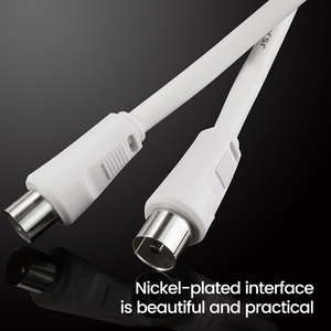 Cable Coaxial de TV, 9,5mm, macho, 9,5mm, hembra, chaqueta de PVC chapada en oro, 5m, blanco, para HDTV, Audio, uso en el hogar, 8m de longitud - Product Image 2