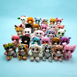 customized Colorful Faux Fur Plush Toys Cartoon Animal Key Chains Soft Stuffed Animals 3D Shape Collection - Product Image 3